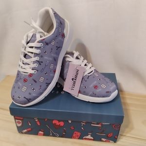 Hankwell Sneakers Womens Size 7 Purple Nursing Low Top Elena Nwt